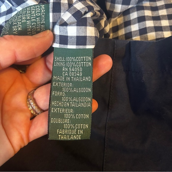 Ralph Lauren Navy Double-Breasted Trench Coat - Picture 6 of 7